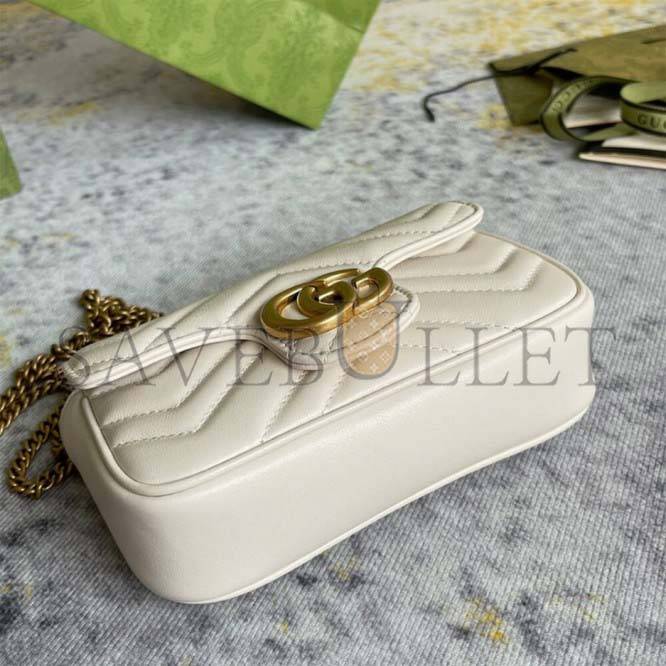 GUCCI MARMONT MATELASSE LEATHER SUPER MINI BAG 476433 (16.5*10*5cm)